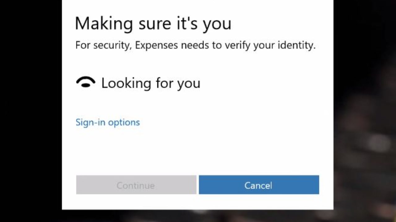 verify identity windows 10