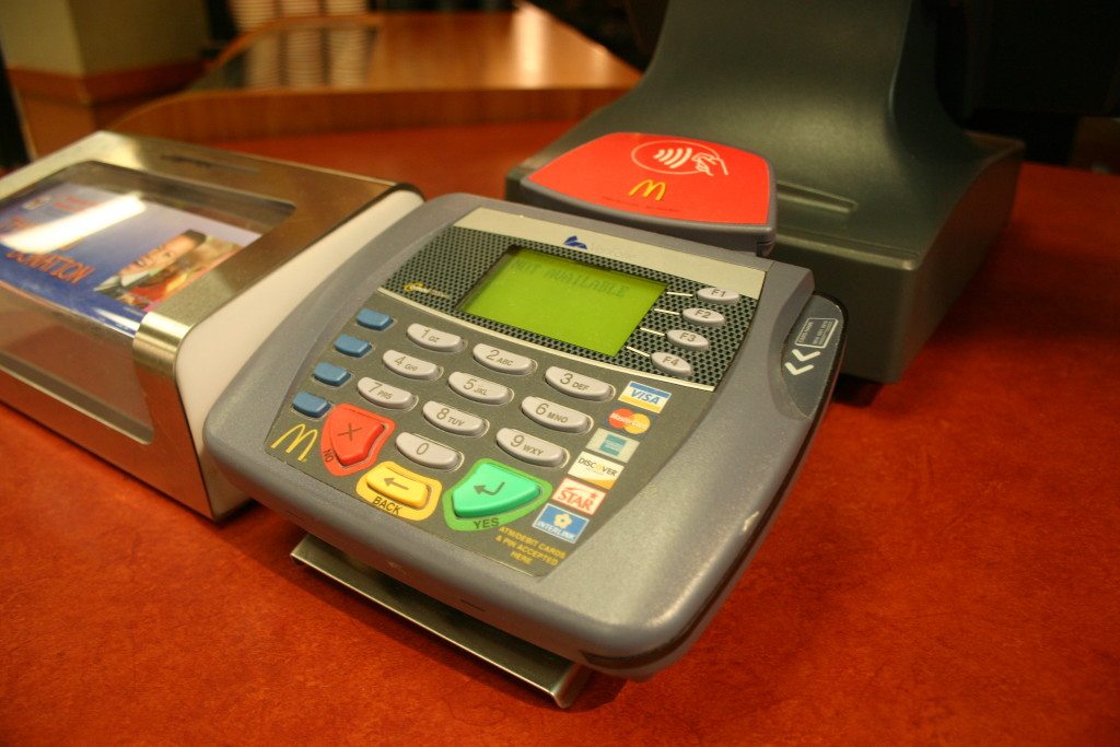 McDonald's credit card swiper