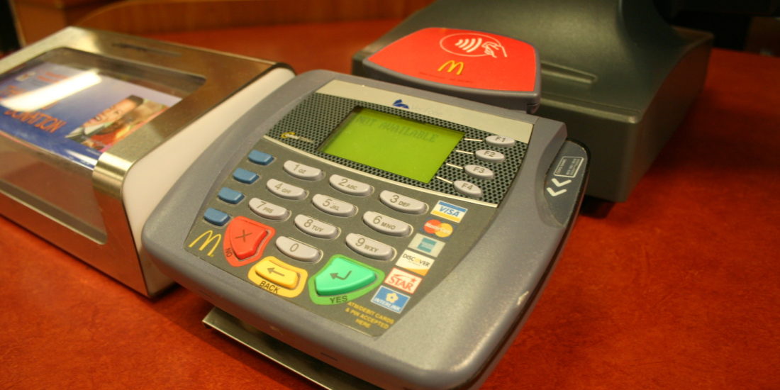McDonald's credit card swiper