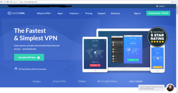 SaferVPN VPN public Wi-Fi security