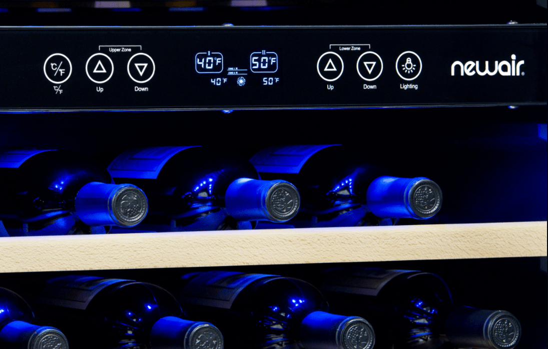NewAir 24” Built-in 46 Bottle Dual Zone Compressor Wine Fridge