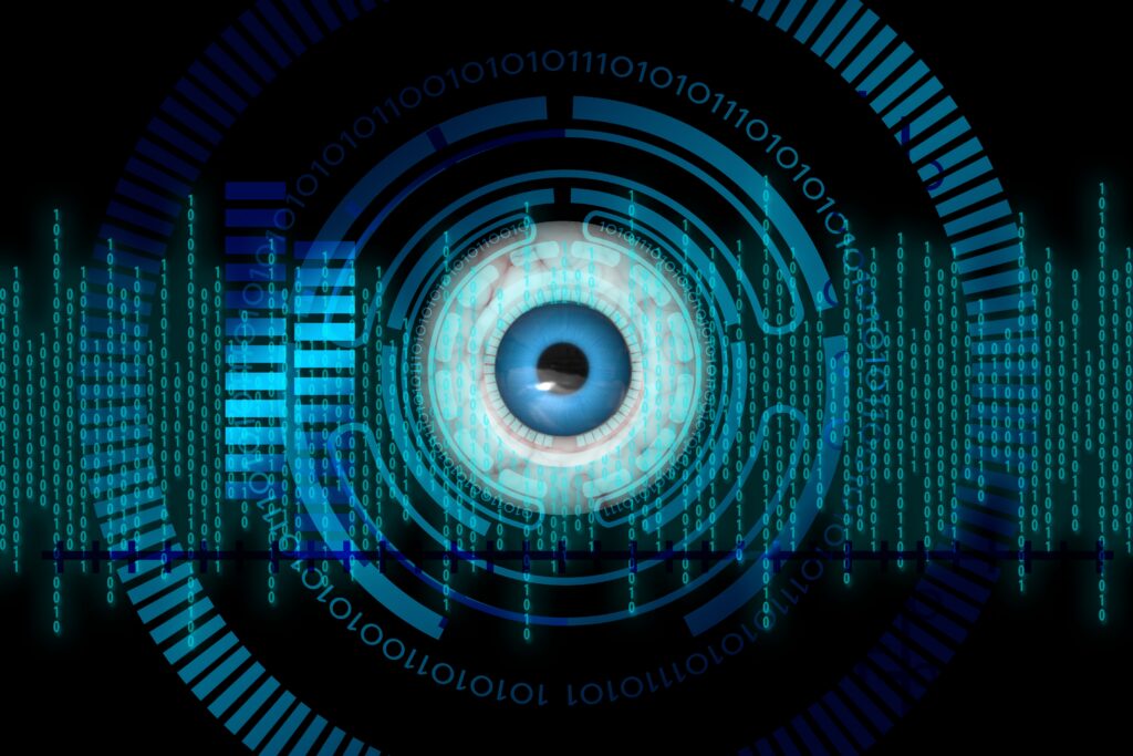 HUMAN Security identity security agentic AI https://pixabay.com/illustrations/eye-biometrics-binary-code-binary-5936592/