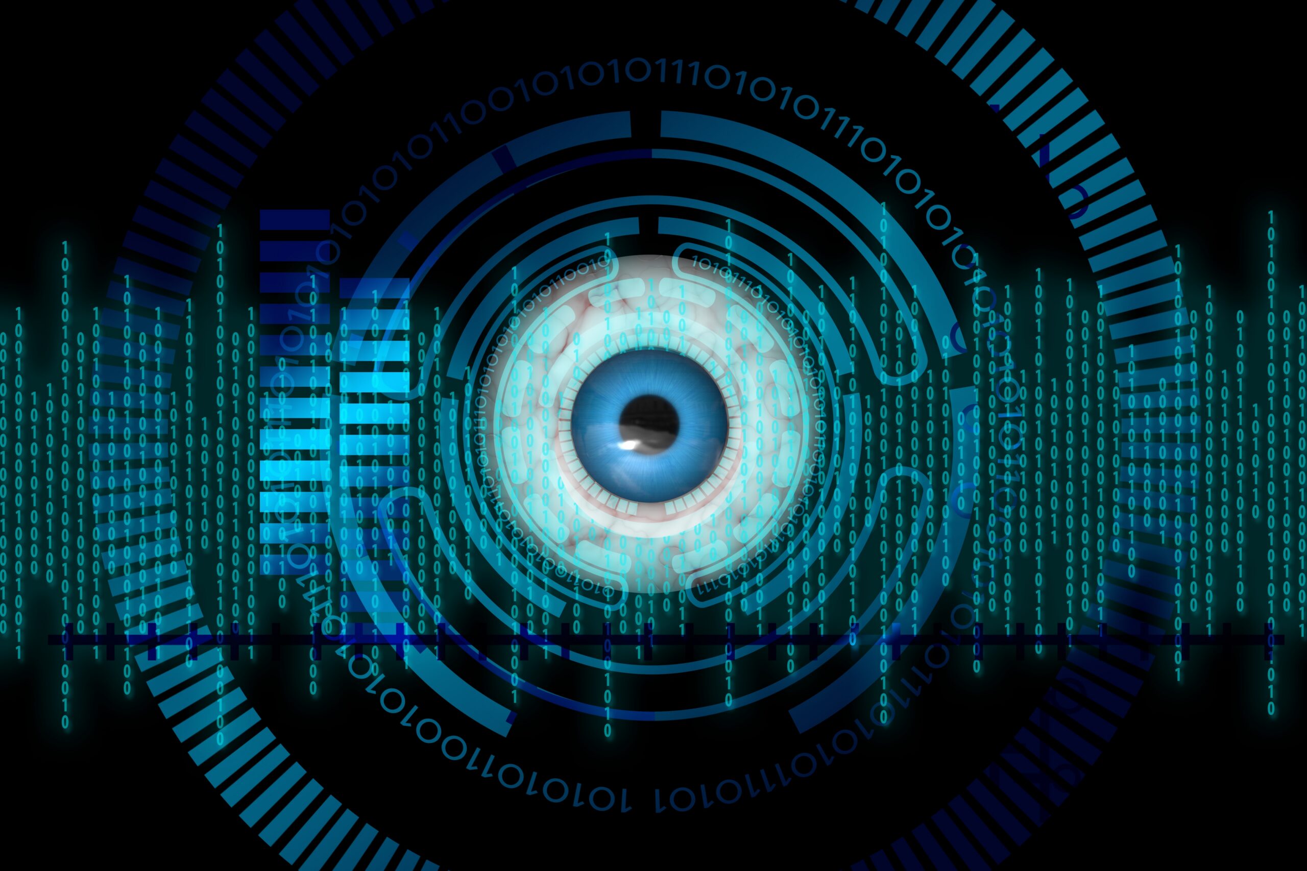 HUMAN Security identity security agentic AI https://pixabay.com/illustrations/eye-biometrics-binary-code-binary-5936592/