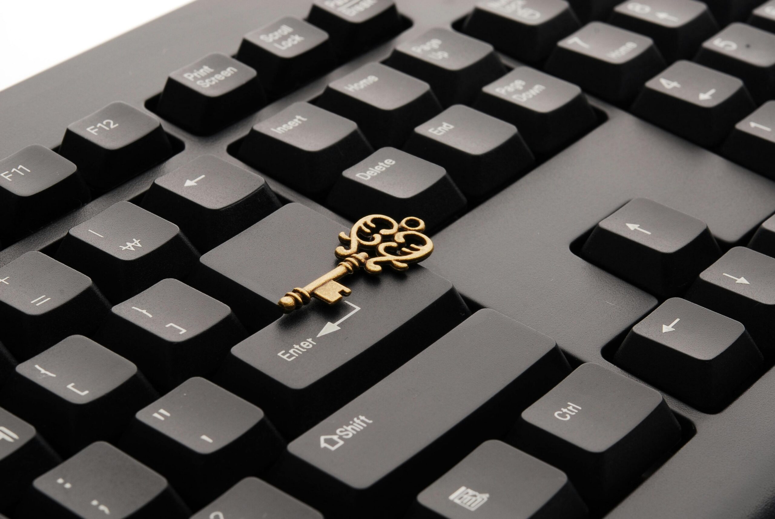 data sovereignty SASE https://www.pexels.com/photo/brass-ornate-vintage-key-on-black-computer-keyboard-39389/